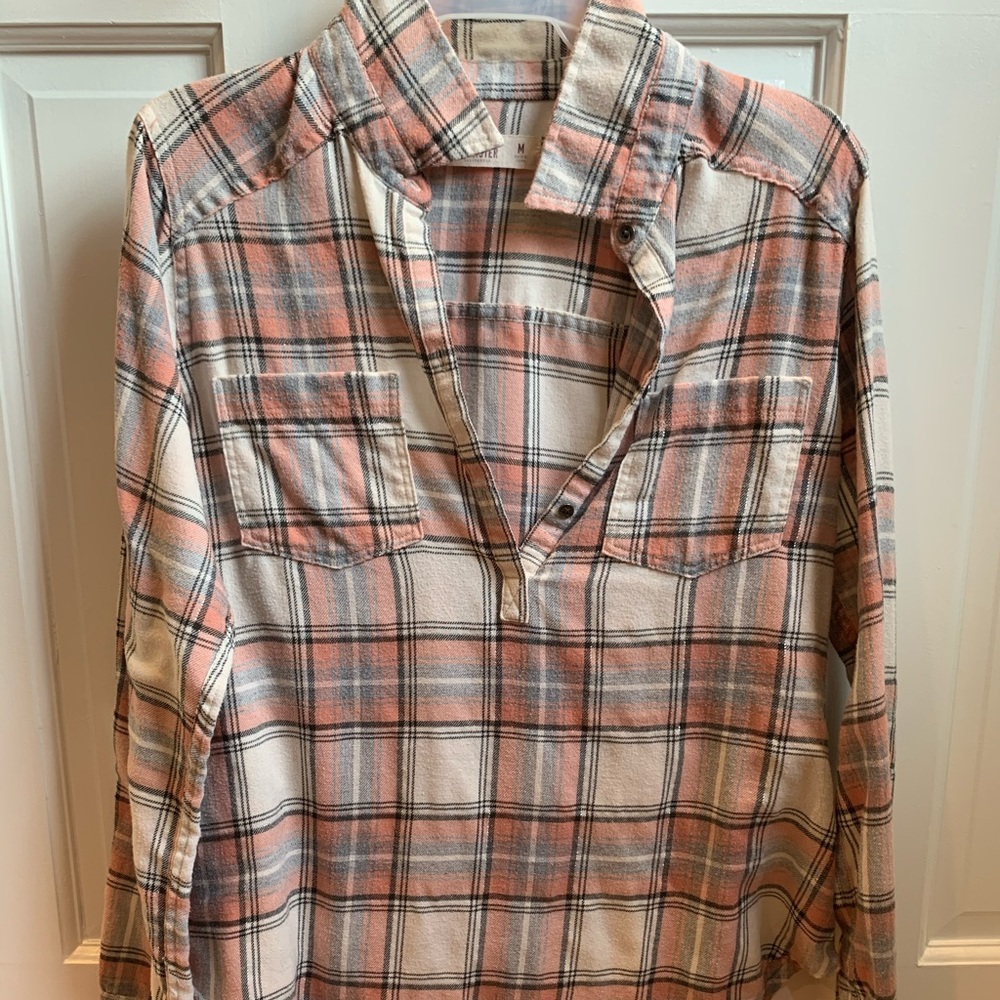 Half button up flannel